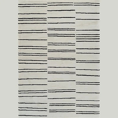 Dorus Cream Linear Stripe Rug – 5x8