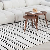 Dorus Cream Linear Stripe Rug – 5x8