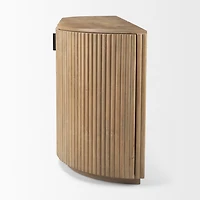 Terra Light Brown Wood Fluted Sideboard