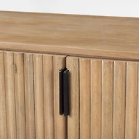 Terra Light Brown Wood Fluted Sideboard
