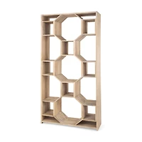 Traro Blonde Wooden Compartment Shelving Unit