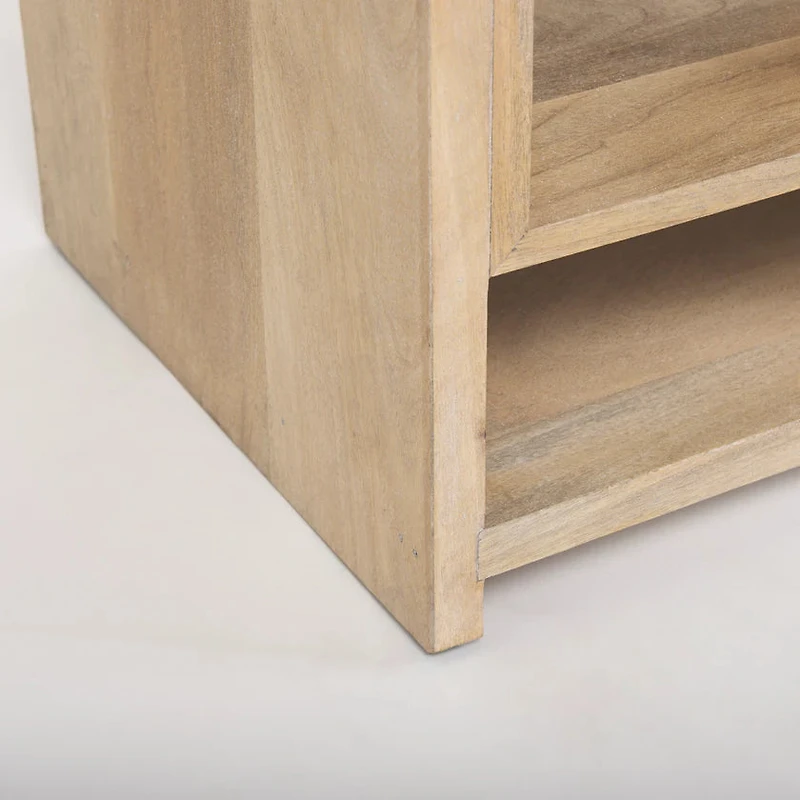 Traro Blonde Wooden Compartment Shelving Unit