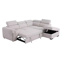 Nellike Sleeper Sectional - Fritillary