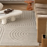 Utopia Grey Geometric Modern Area Rug – 5' x 8'