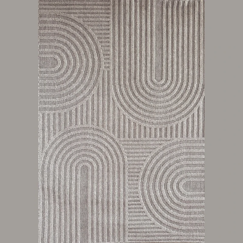 Utopia Grey Geometric Modern Area Rug – 5' x 8'