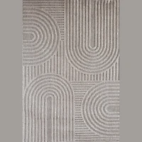 Utopia Grey Geometric Modern Area Rug – 5' x 8'