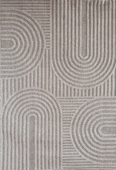 Utopia Grey Modern Wavy Lines Area Rug