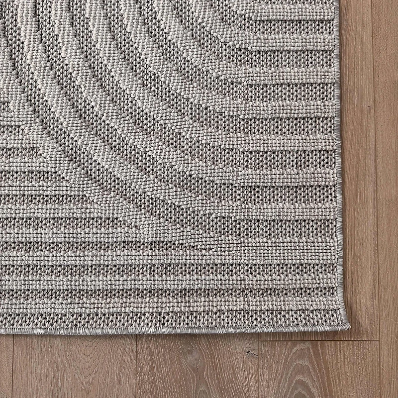 Utopia Grey Geometric Modern Area Rug – 5' x 8'