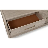 Bjorn Six Drawer Oak Wood Dresser in Chai