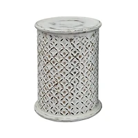 White Decker Side Table