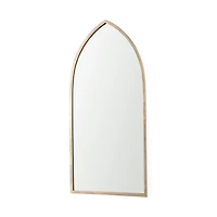 Giovanna Gold Metal Frame Pointed Arch Vanity Mirror