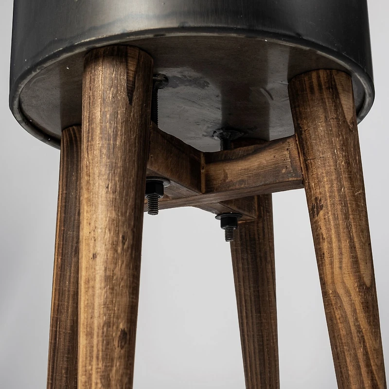 Jasper 10l X 10w X 31h Set Of Two Black Metal Plant Stands