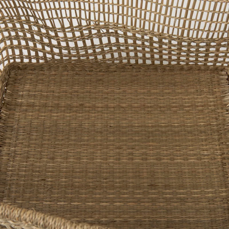 Bellisa 18.5L x 14.6W x 11.0H (Set of 2) Medium Brown Seagrass Rectangular Basket W/ Handles