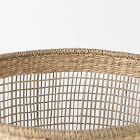 Bowie 19.7L x 19.7W x 19.7H (Set of 3) Medium Brown Seagrass Round Basket W/ Handles