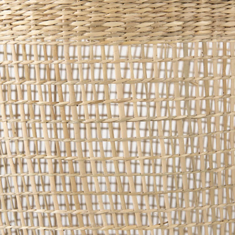 Bowie 19.7L x 19.7W x 19.7H (Set of 3) Medium Brown Seagrass Round Basket W/ Handles