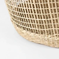 Bowie 19.7L x 19.7W x 19.7H (Set of 3) Medium Brown Seagrass Round Basket W/ Handles
