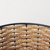 Braelyn 17.3L x 17.3W x 10.6H Set of Two Woven W/ Metal Detail Round Baskets
