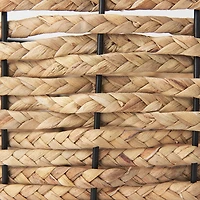 Braelyn 17.3L x 17.3W x 10.6H Set of Two Woven W/ Metal Detail Round Baskets