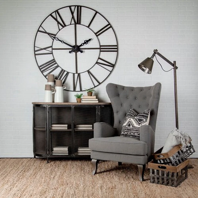 Chartrand Wood And Metal Open Crate Style Baskets