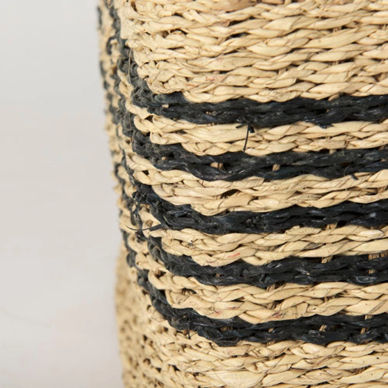 Cullen 15.7L x 15.7W x 15.7H (Set of 3) Grey Twisted Seagrass Square Basket