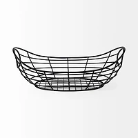 Mateo 22.0L x 12.0W x 7.9H Black Metal Basket