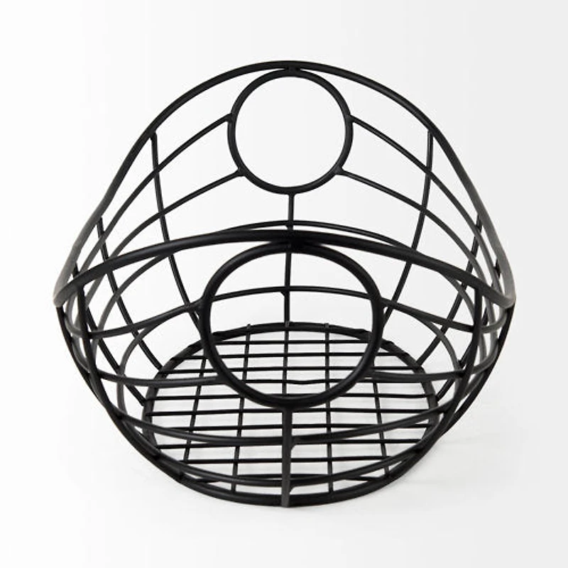 Mateo 22.0L x 12.0W x 7.9H Black Metal Basket