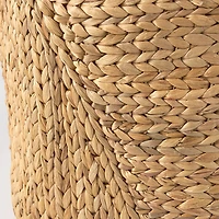 Sivan 19.7L x 19.7W x 23.6H (Set of 3) Light Brown Water Hyacinth Round Basket W/ Handles