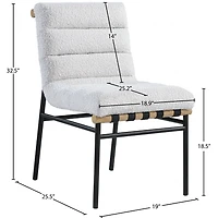 Maru Boucle' Fabric Dining Chair