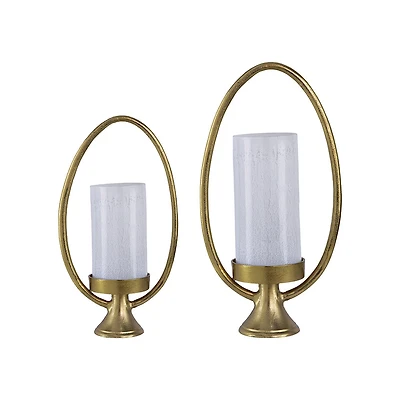 Bascom Hurricane Lamp - Set of 2