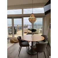 Denmark Dining Table with Wood Top