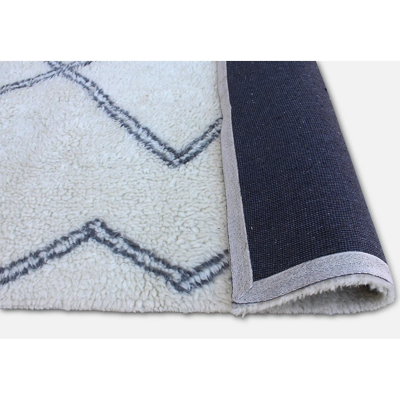 Elburg Handtufted Woolen Rug - Ivory/grey