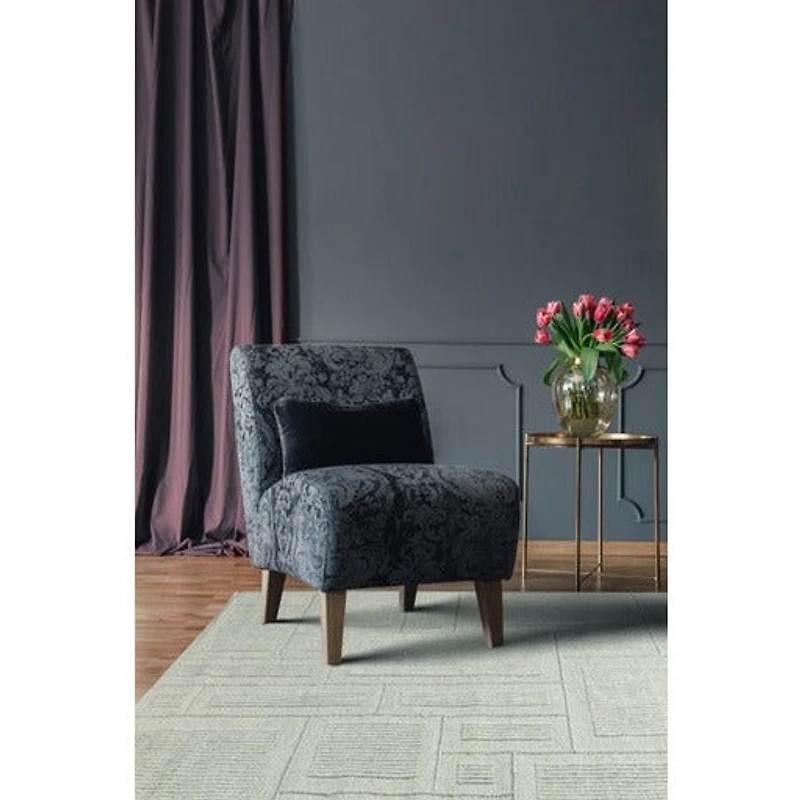 Avera Hand Woven Rug Steel