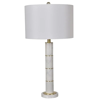 Marble Column Table Lamp