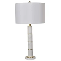 Marble Column Table Lamp