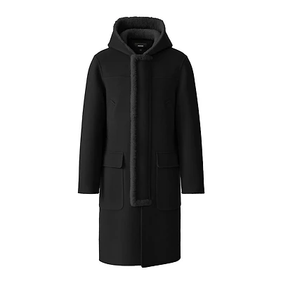 Mackage Abraham Heavy Double Face Wool Long Hooded Coat Size: