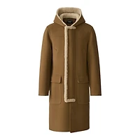 Mackage Abraham Heavy Double Face Wool Long Hooded Coat Size: