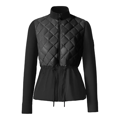 Mackage Adita Light Down Hybrid Jacket With Peplum Hem Size: