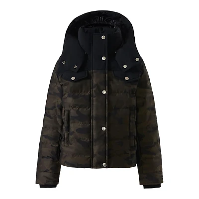 Mackage Adriel-jc Jacquard Camo Down Jacket For Kids (8-14 Years) Army, Size: