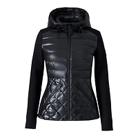 Mackage Agatha Quilted Mixed-media Hooded Jacket Size: