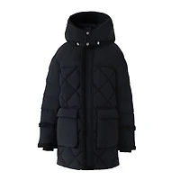 Mackage Aisley-td Diamond Quilted Down Jacket For Kids (8–14 Years) Black-black, Size: