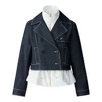 Mackage Aline-dnm 3-in-1 Convertible Jacket Denim, Size: