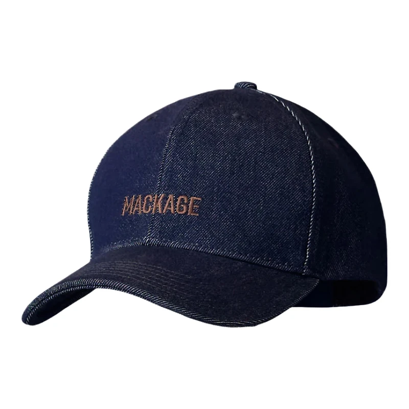 Mackage Anderson-dnm Denim Logo Baseball Cap, Size: O/s