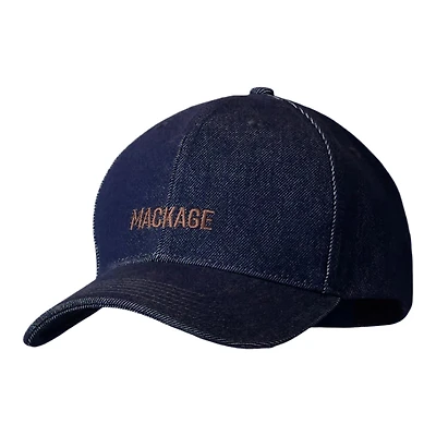 Mackage Anderson-dnm Denim Logo Baseball Cap, Size: O/s