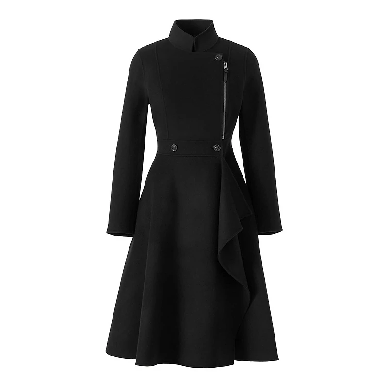 Mackage Annia Asymmetrical Wool Coat Size: