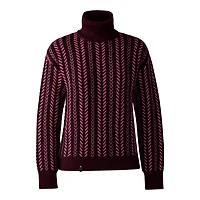 Mackage Astor-wmck Jacquard Chain-knit Wool Sweater Bright Pink, Size:
