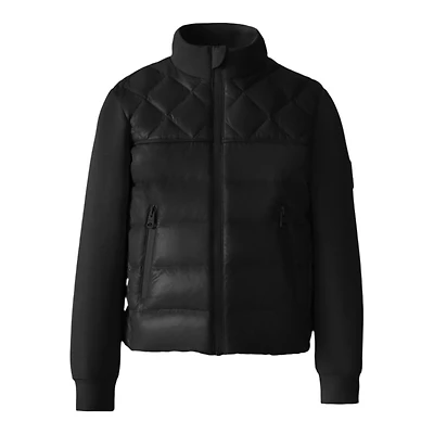 Mackage Audel Hybrid Down Quilted Jacket For Kids (8-14 Years) Black, Size:
