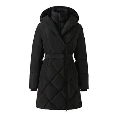 Mackage Ayumi 2-in-1 Long Down Coat With Bib Size:
