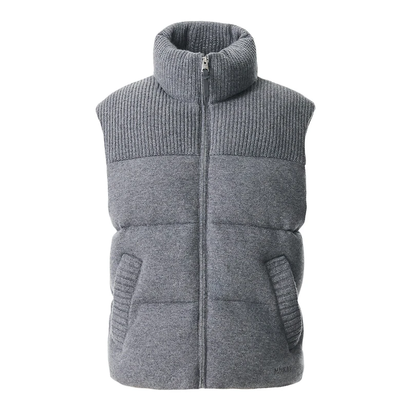 Mackage Braxton Cashmere Wool Blend Vest With Contrast Yoke Size: