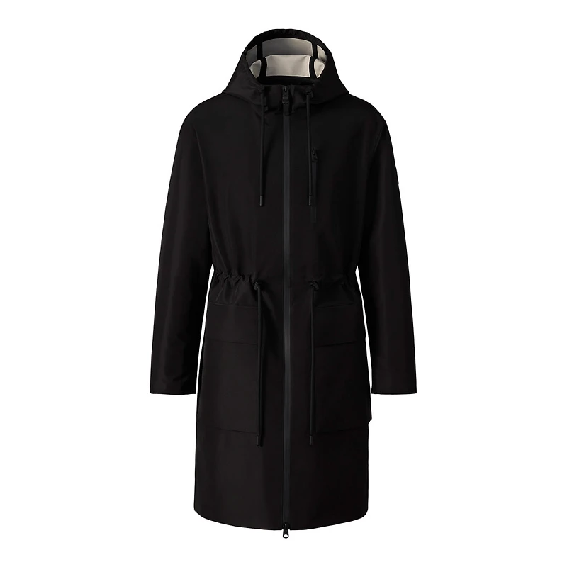 Mackage Broden-z Long Rain Jacket Black-trench, Size: