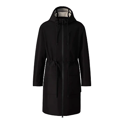 Mackage Broden-z Long Rain Jacket Black-trench, Size:
